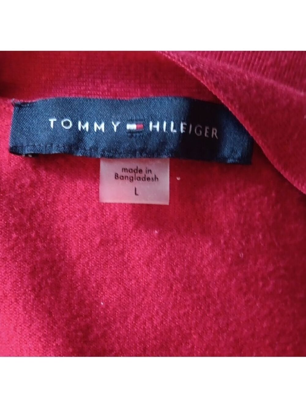 Tommy Hilfiger Red Cardigan Sweater Large - Picture 8 of 9